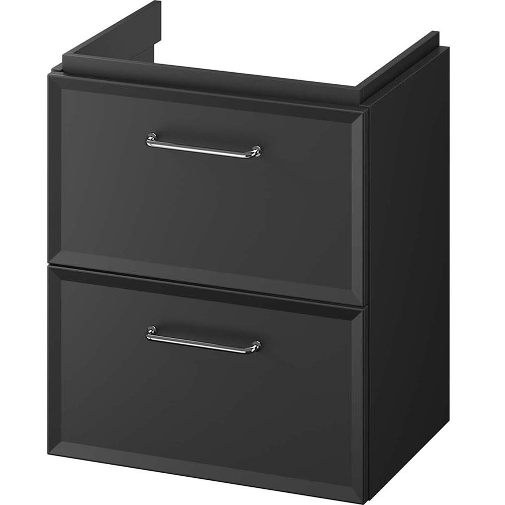 CERSANIT MILOS 50 Slim Waschtischunterschrank schwarz matt S1021-006