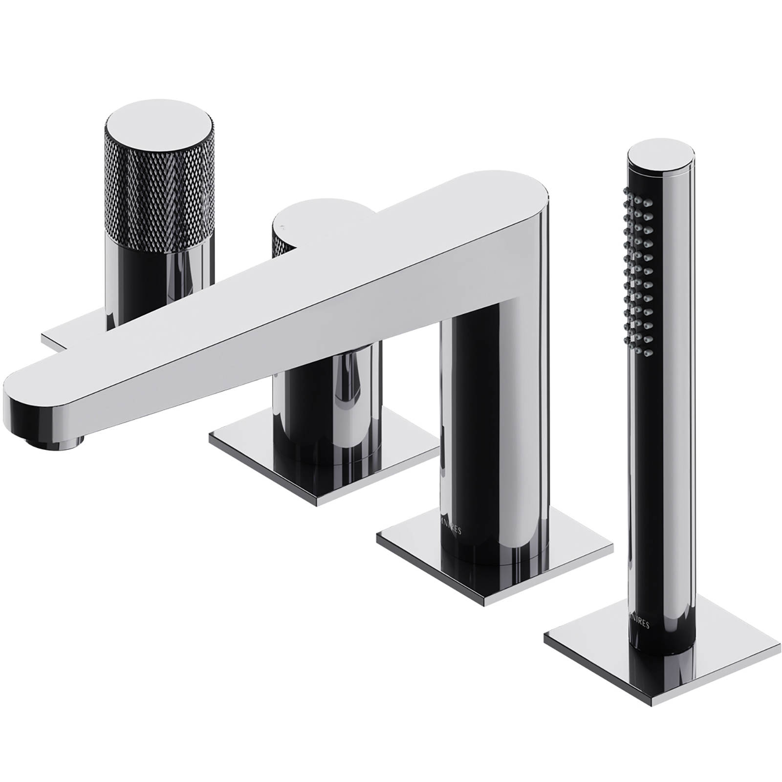 OMNIRES CONTOUR 4-Loch Badewannenwasserhahn Chromglanz CT8032CR