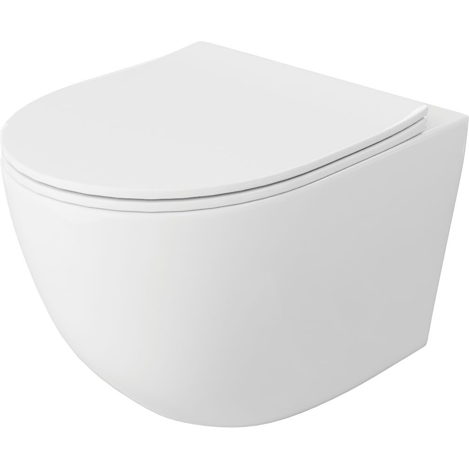 LAVITA Hänge-WC-Becken SINTO flanschlos mit Duroplast-Sitz weiß