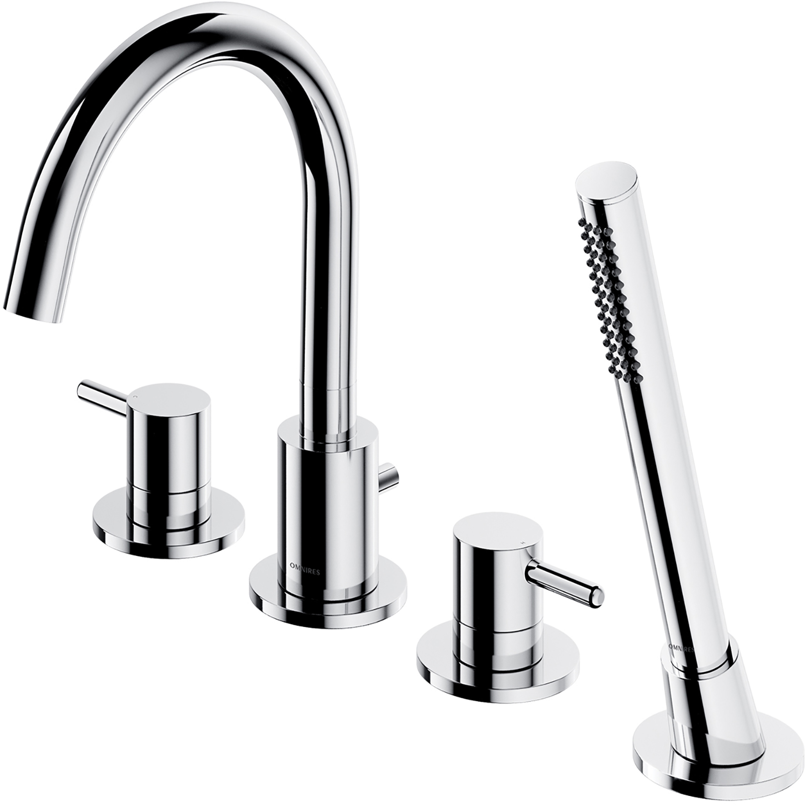 OMNIRES Badewannenhahn Y 4-Loch Chromglanz Y1232CR