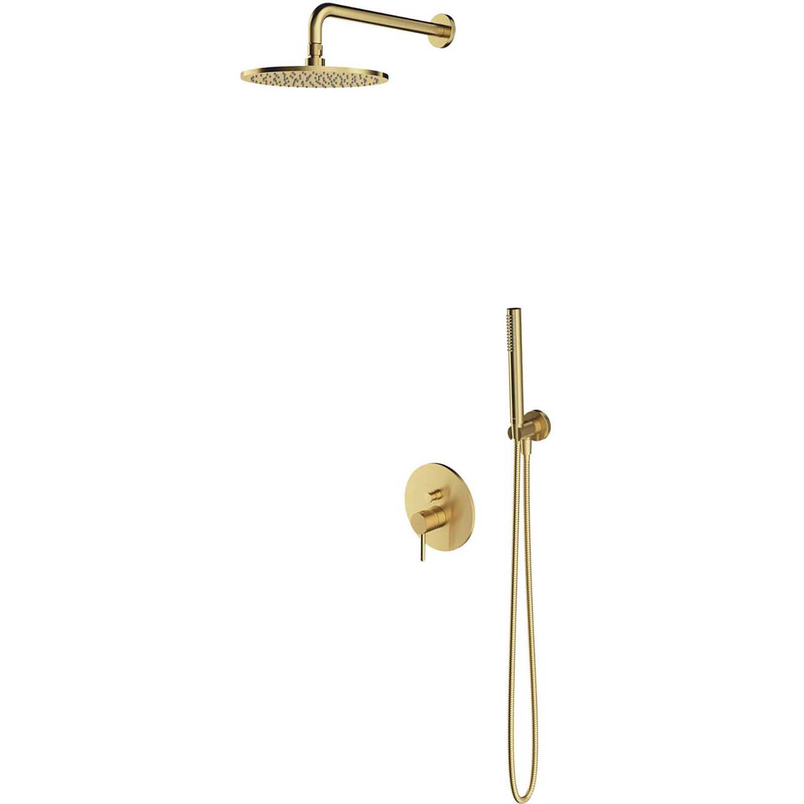 OMNIRES Duschsystem Y bündig montierte Messinggebürste SYSY35BSB