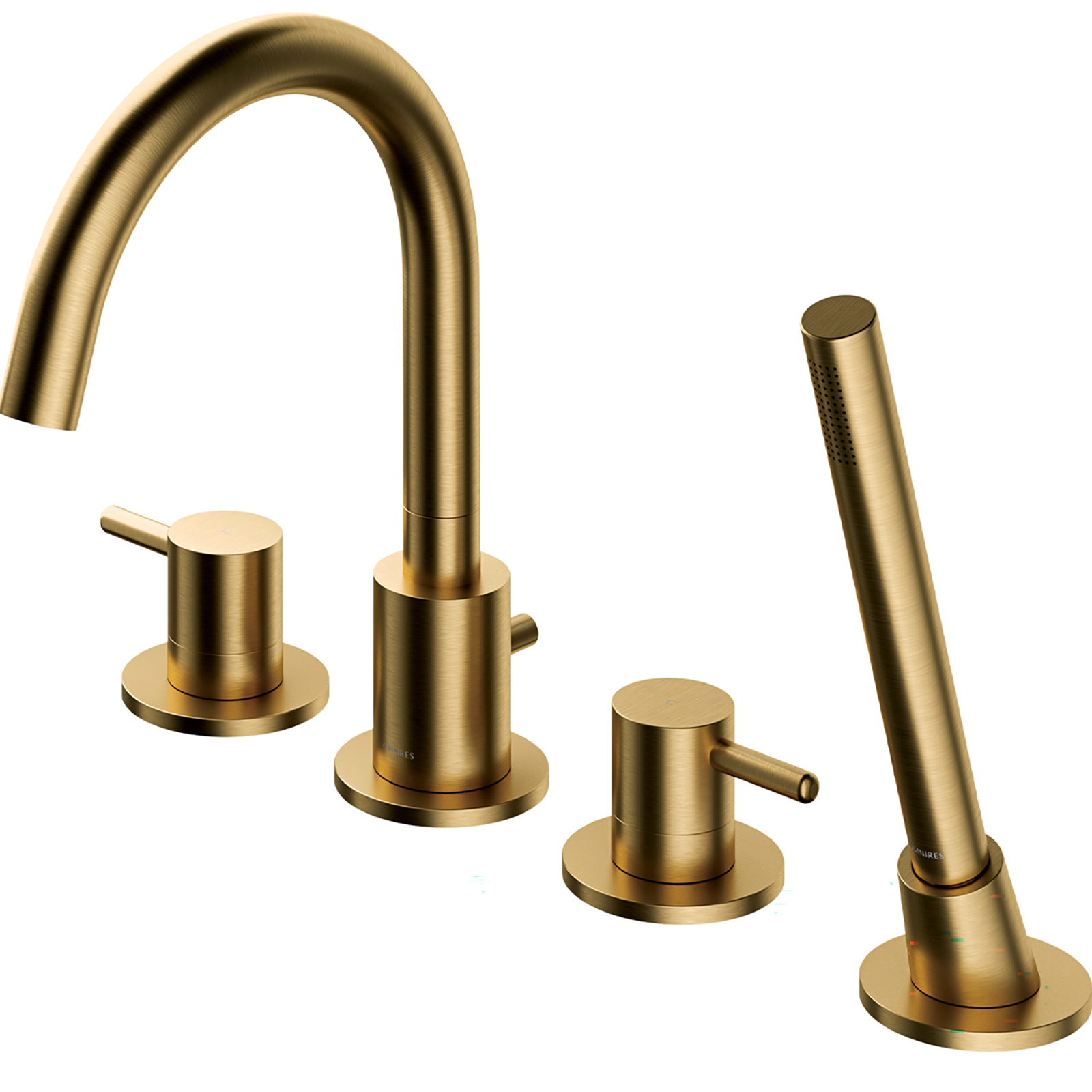 OMNIRES Badewannenwasserhahn Y 4-Loch Gold Brushed Y1232GLB