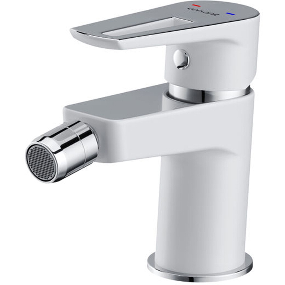 CERSANIT Stand-Bidetmischer MILLE weiß mit Metallstopper S951-348