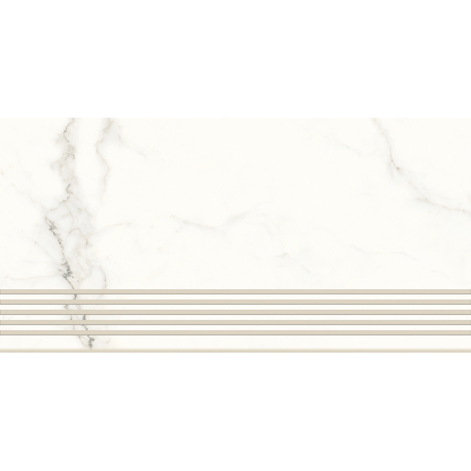 BODENFLIESE STUFENFLIESE MARMOROPTIK CALACATTA MILD WEIß SATIN 29,8X59,8 CERSANIT