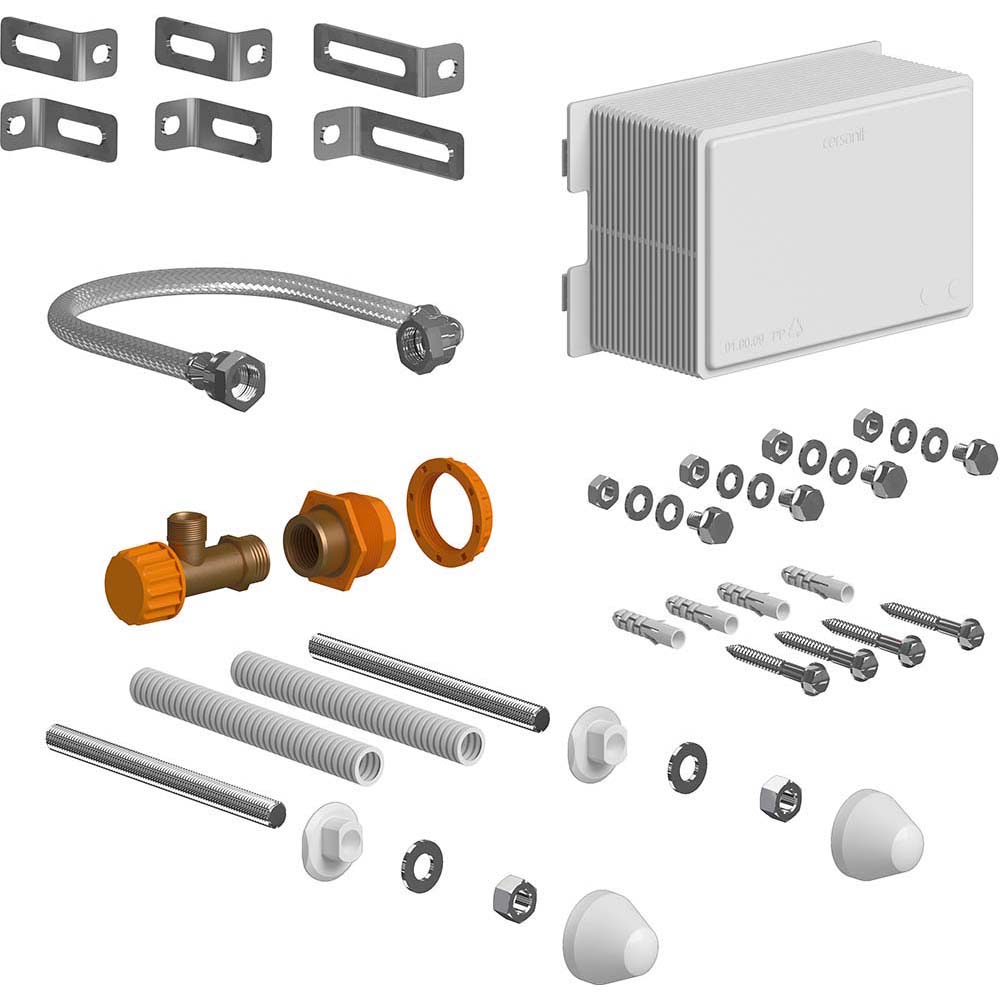 CERSANIT Komplettmontageset mit kurzen Wandhaltern für das System AQUA K99-0267