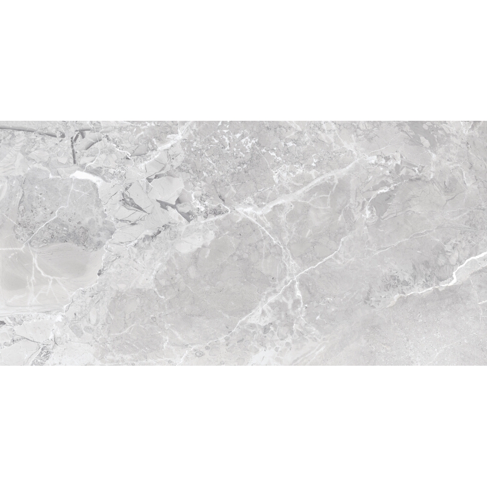 BODENFLIESE EARTHSTONE PEARL HELLGRAU GLÄNZEND 60X120 ECOCERAMIC