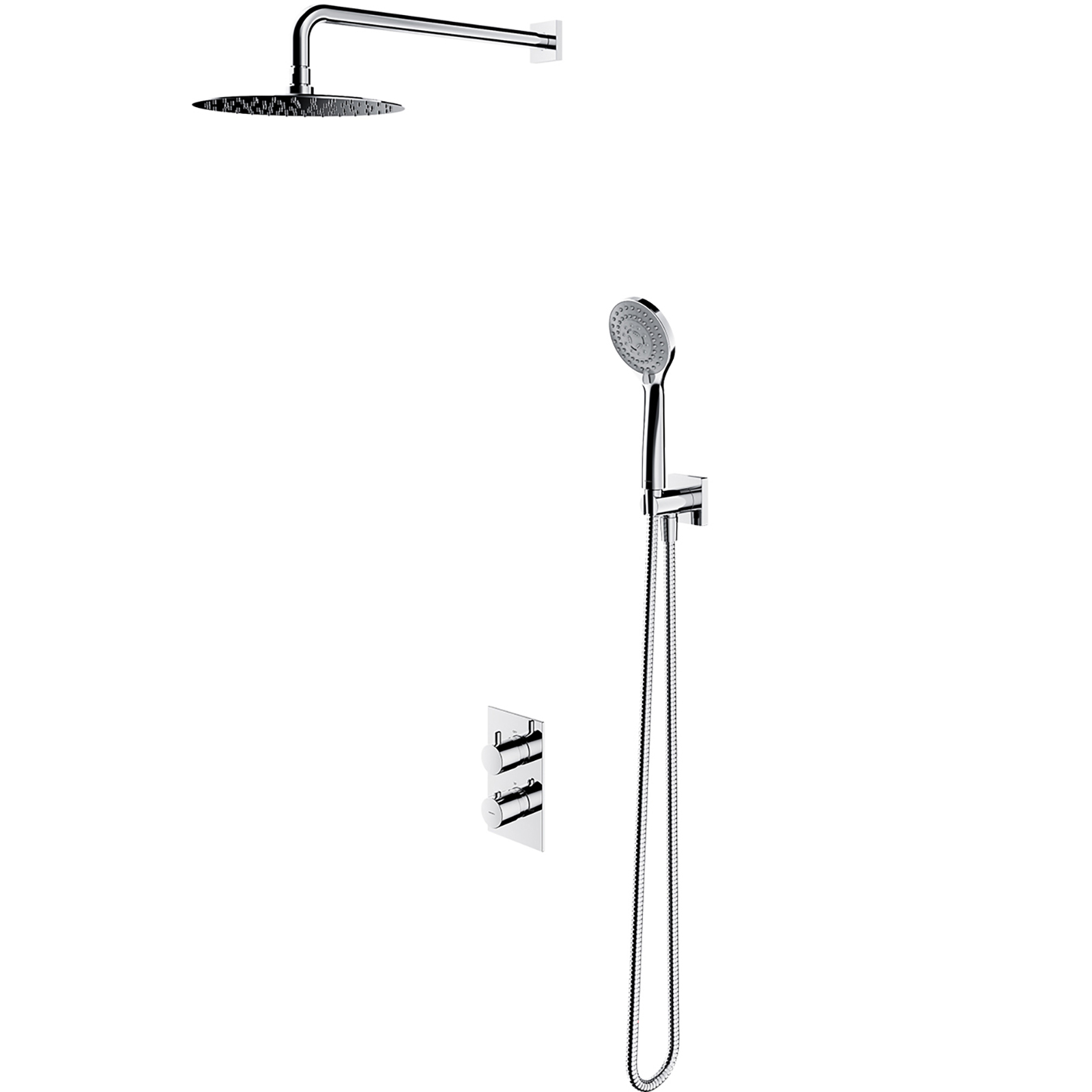 OMNIRES Thermostatisches Duschsystem Y bündig eingebaut Chromglanz SYSYT01XCR