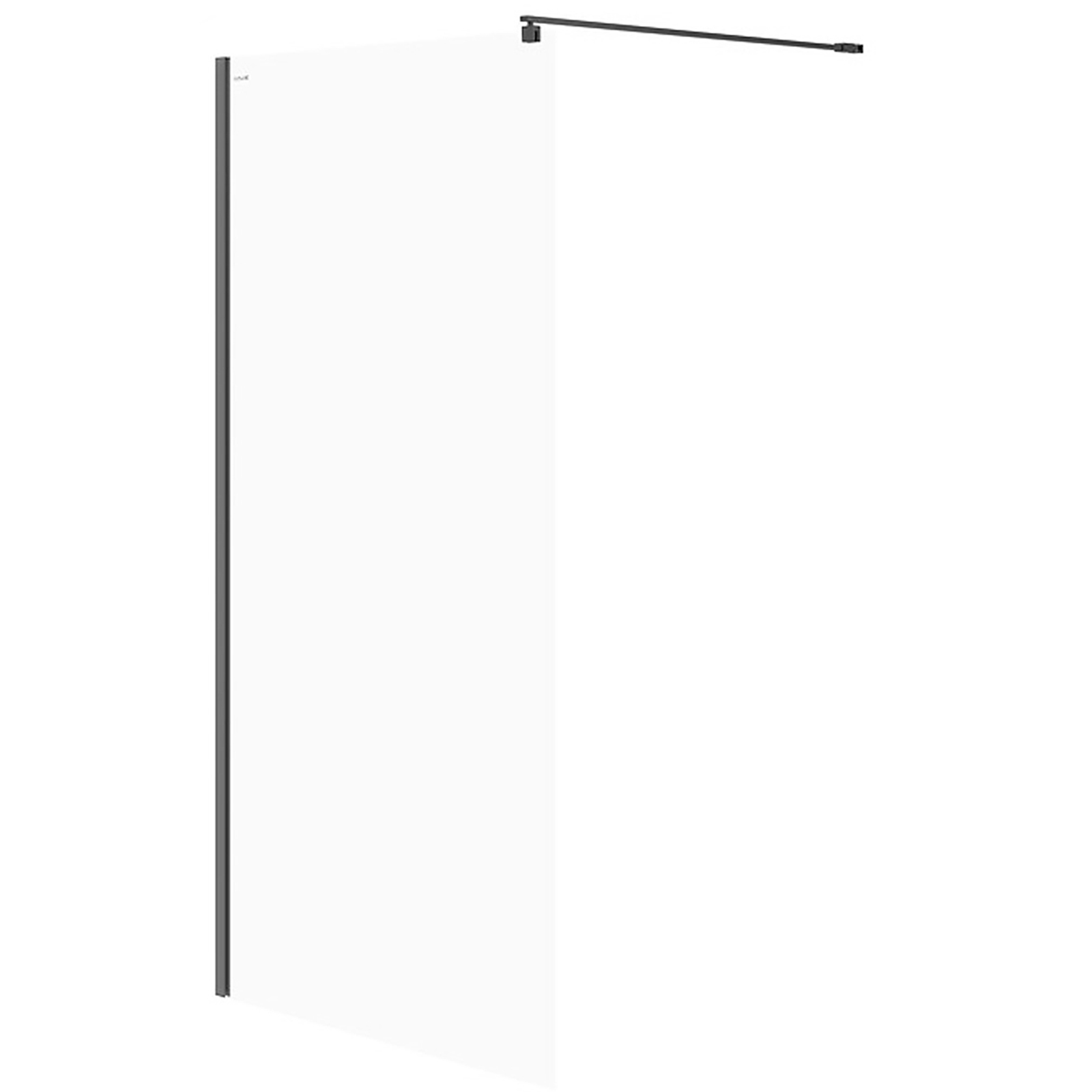 CERSANIT WALK-IN Duschkabine MILLE schwarz 100x200 transparentes Glas S161-003