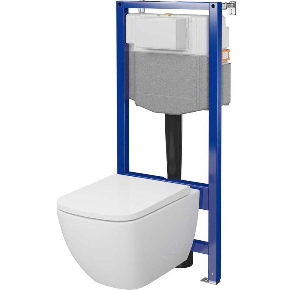 CERSANIT Unterputzset AQUA 50 MECH QF Zen Pro Square-WC, Duroplast-Sitz S701-886