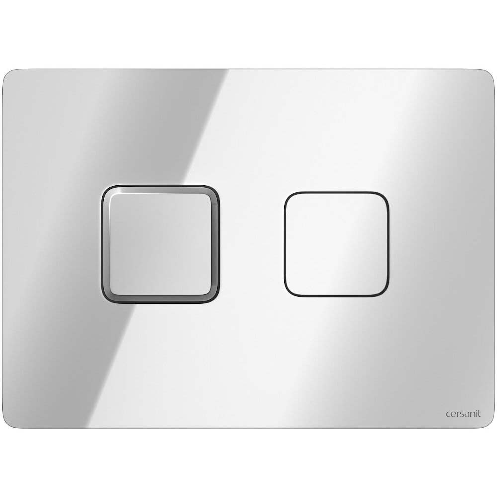 CERSANIT Pneumatische Betätigungsplatte ACCENTO SQUARE chrom glänzend S97-057