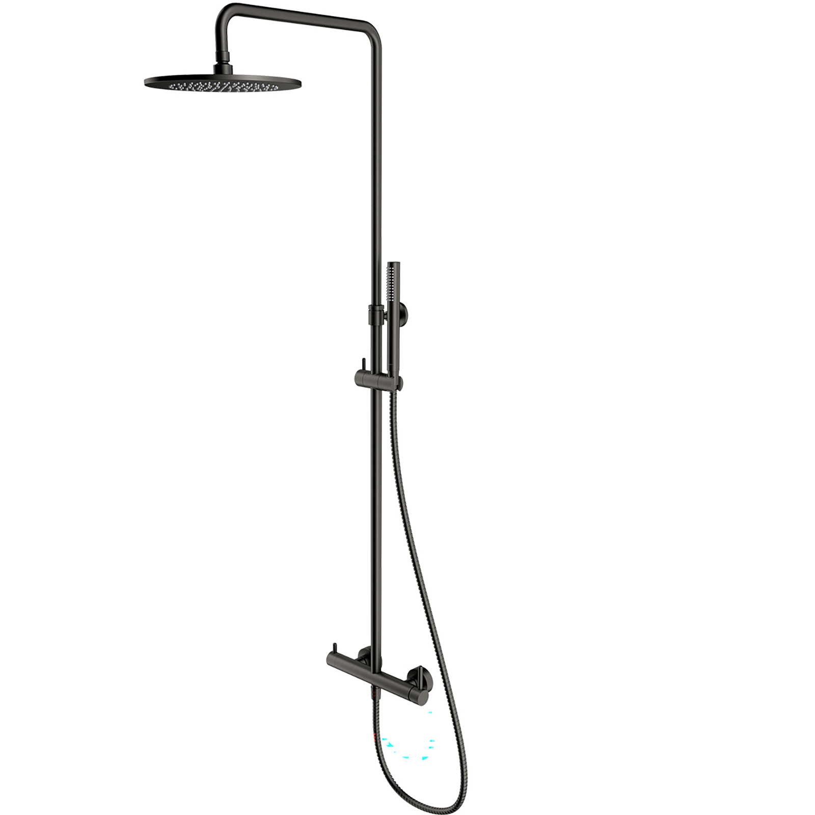 OMNIRES Duschsystem Y Oberflächenmontiertes Graphitgebürste Y1244MGR OMNIRES Duschsystem Y Oberflächenmontiertes Graphitgebürste Y1244MGR