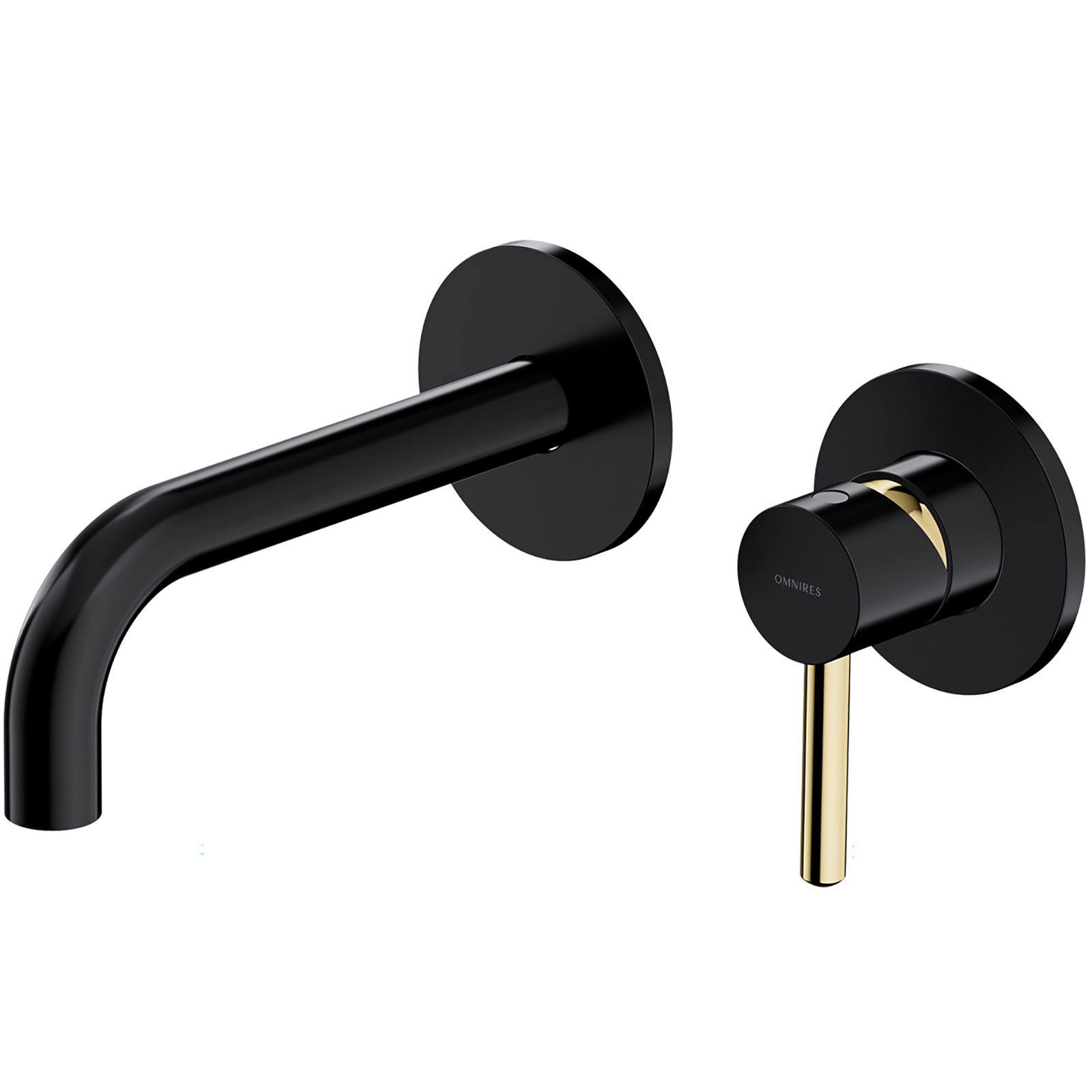 OMNIRES Waschbeckenwasserhahn Y flach montiert schwarz und golden Y1215HBLGL OMNIRES Waschbeckenwasserhahn Y flach montiert schwarz und golden Y1215HBLGL
