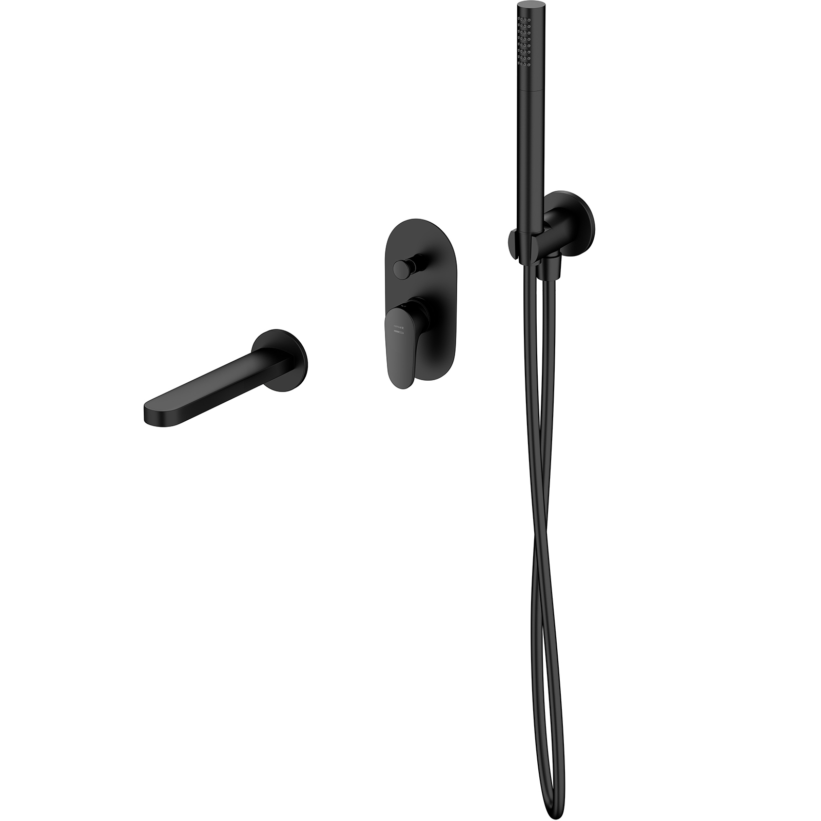 CERSANIT Unterputz-Badewannengarnitur INVERTO schwarz S952-043