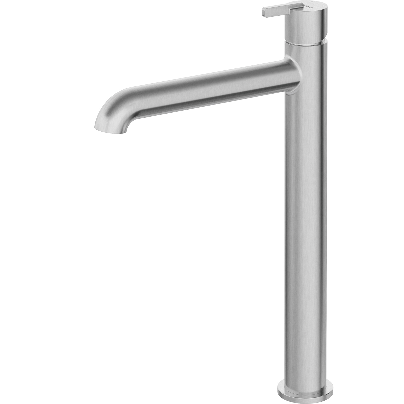 DEANTE SILIA Waschbecken-Sockel, Wasserhahn hoher gebürsteter Stahl BQS_F20K