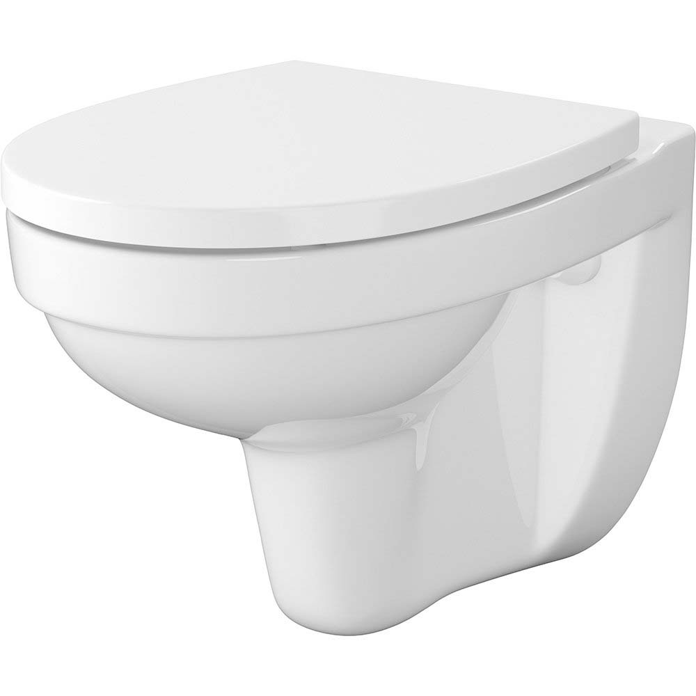 CERSANIT Wandhängende WC-Schüssel CERSANIA SET B468 mit DELFI pp wo Sitz S701-557