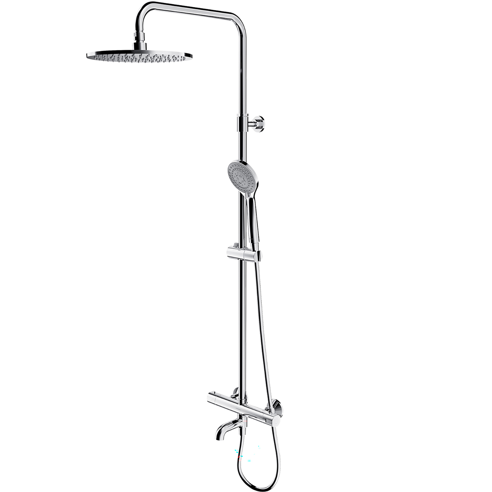 OMNIRES Thermostat-Badewannensystem Y oberflächenmontiertes Chromglanz Y1234ALCR