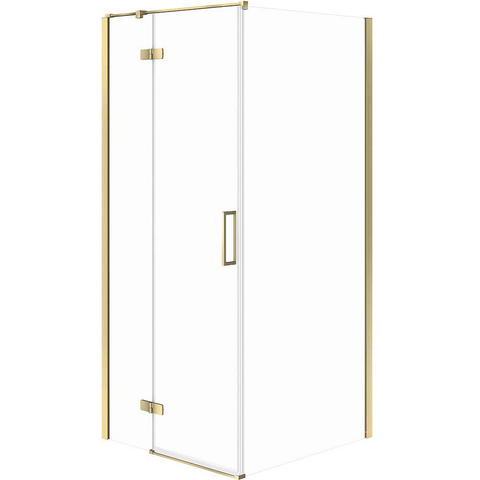CERSANIT JOTA quadratische Duschkabine links 90x90 gold, transparentes Glas S160-021