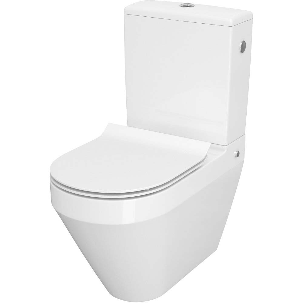 CERSANIT Stand-WC CREA 3/5 oval mit SLIM WC-Deckel Duroplast K114-013