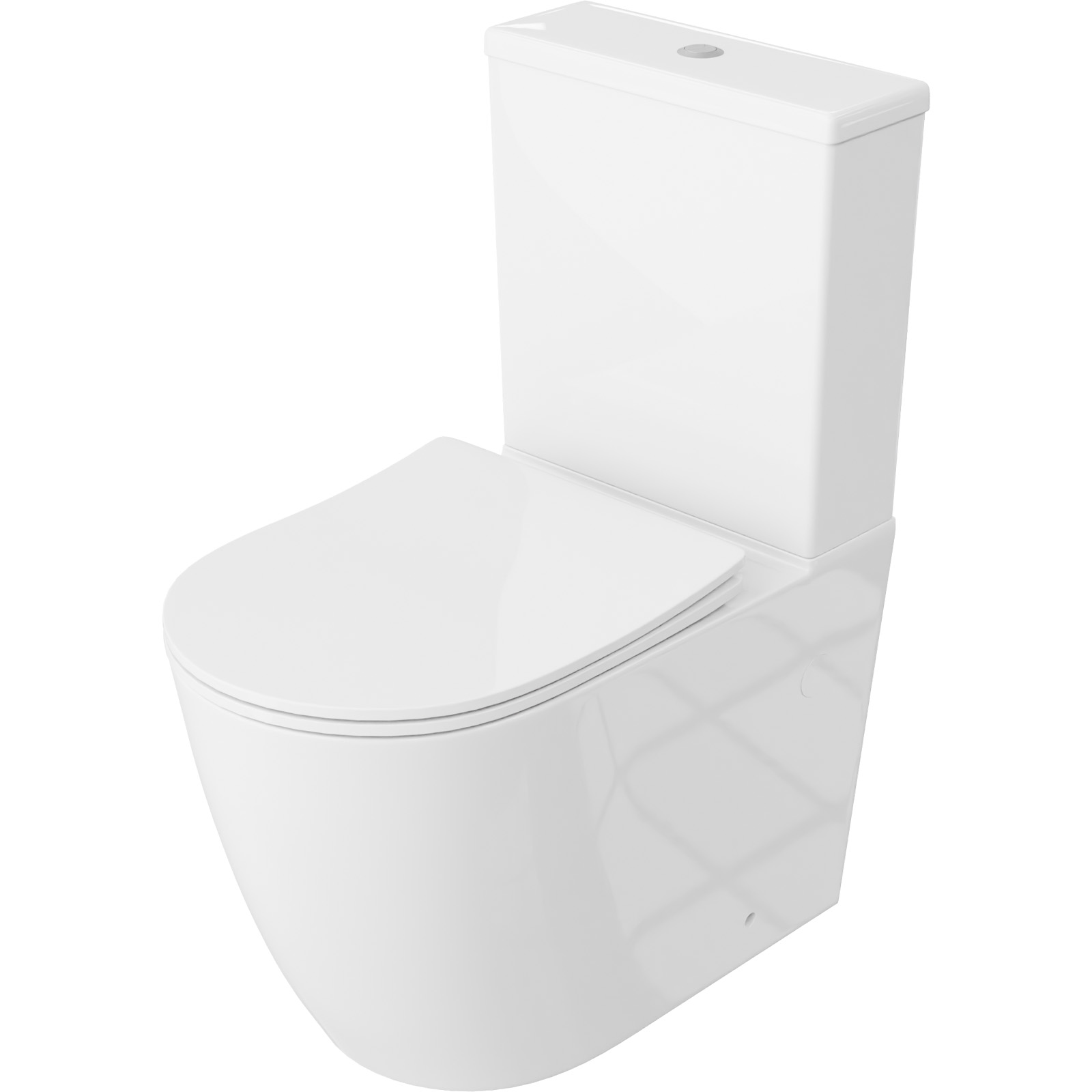 LAVITA Stand-WC NAUTILUS spülrandloses mit Duroplast-Sitz weiß