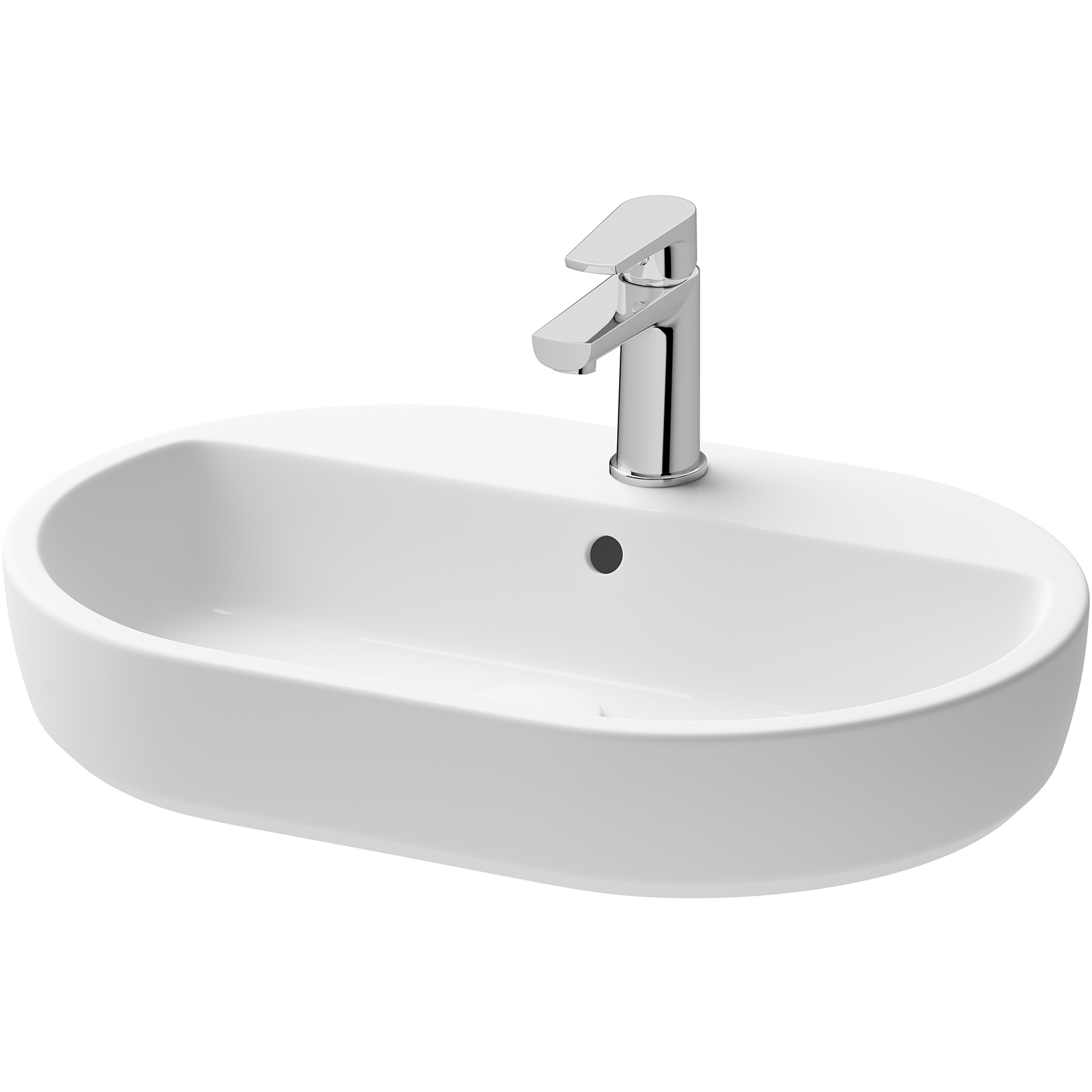 CERSANIT Aufsatzwaschbecken CASPIA OVAL 60 K11-0099 CERSANIT Aufsatzwaschbecken CASPIA OVAL 60 K11-0099