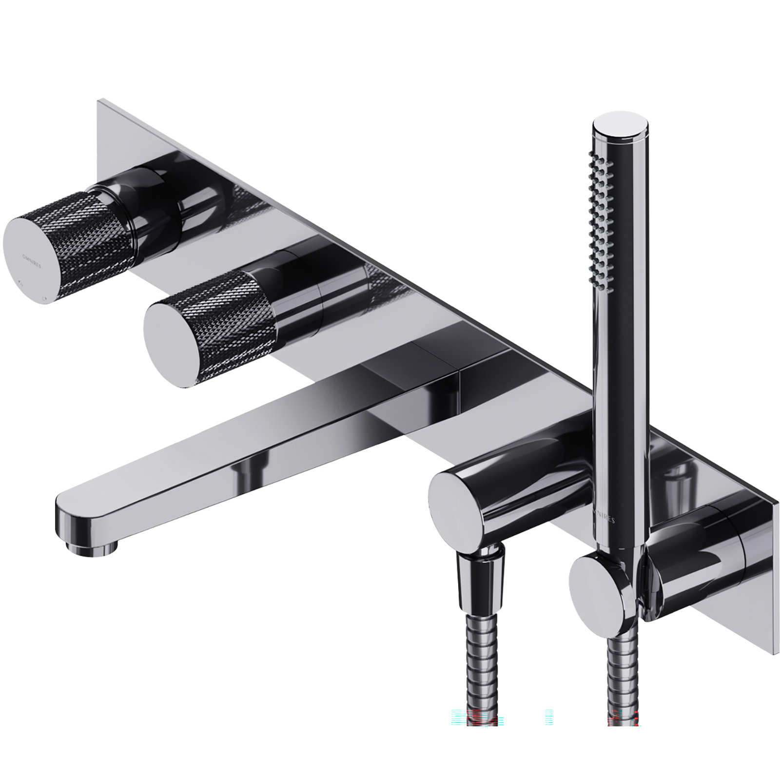OMNIRES CONTOUR verdeckter Badewannenhahn 5-Loch Chromglanz CT8037/1CR