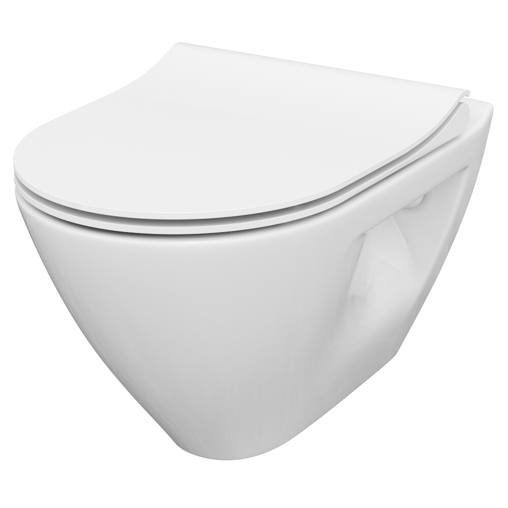 CERSANIT Hänge-WC-SET B292 MZ MILLE PLUS CLEAN ON duroplast slim Becken S701-454