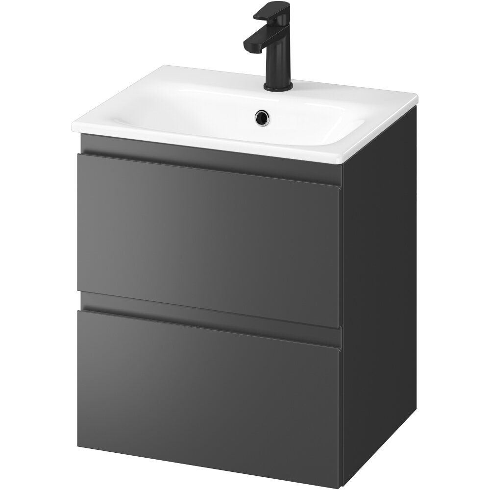 CERSANIT Set: Unterschrank mit Waschbecken MODUO 50 anthrazit DSM S801-471-DSM