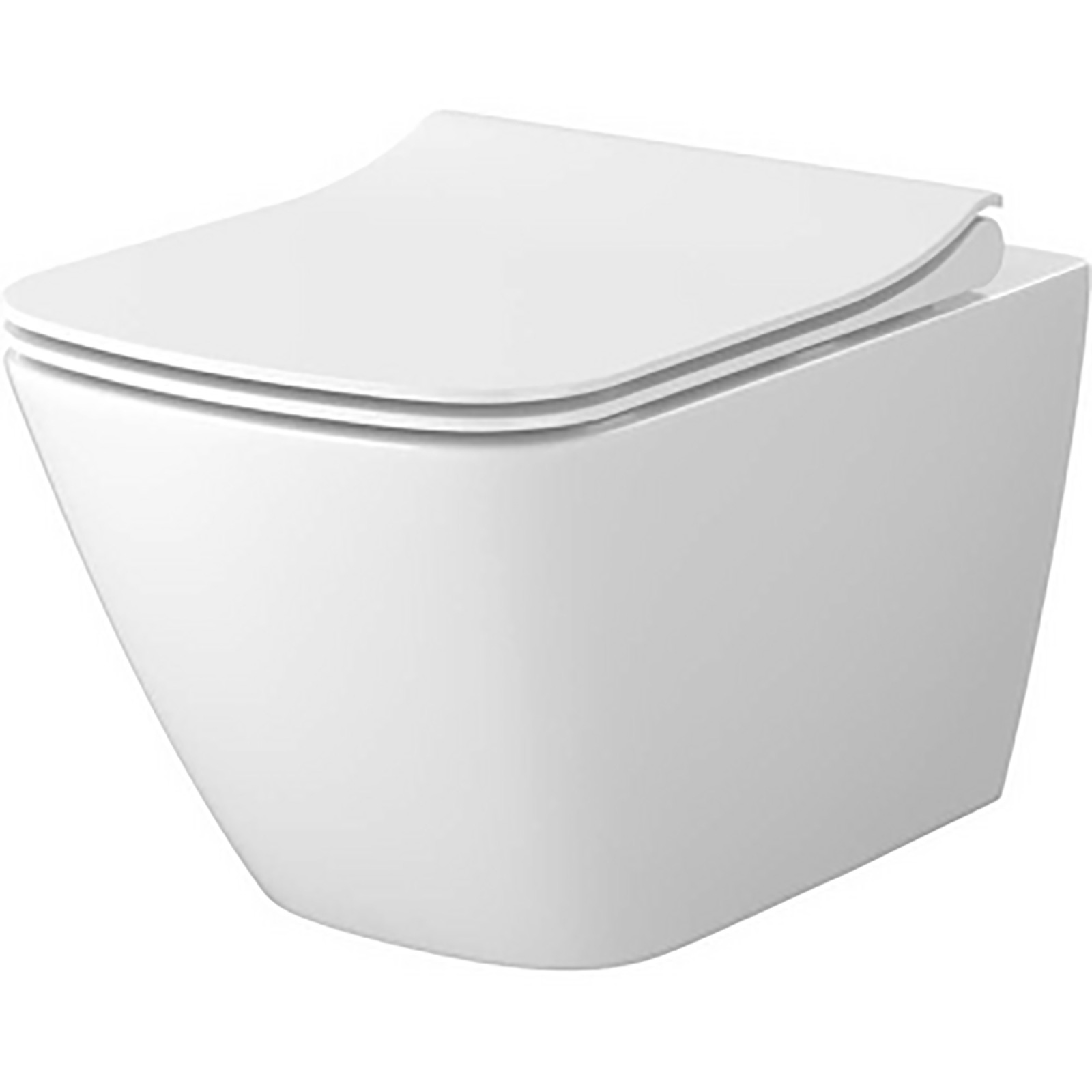 CERSANIT CITY PRO quadratische Wandschale, verwirbelt bündig, Sitz S701-884