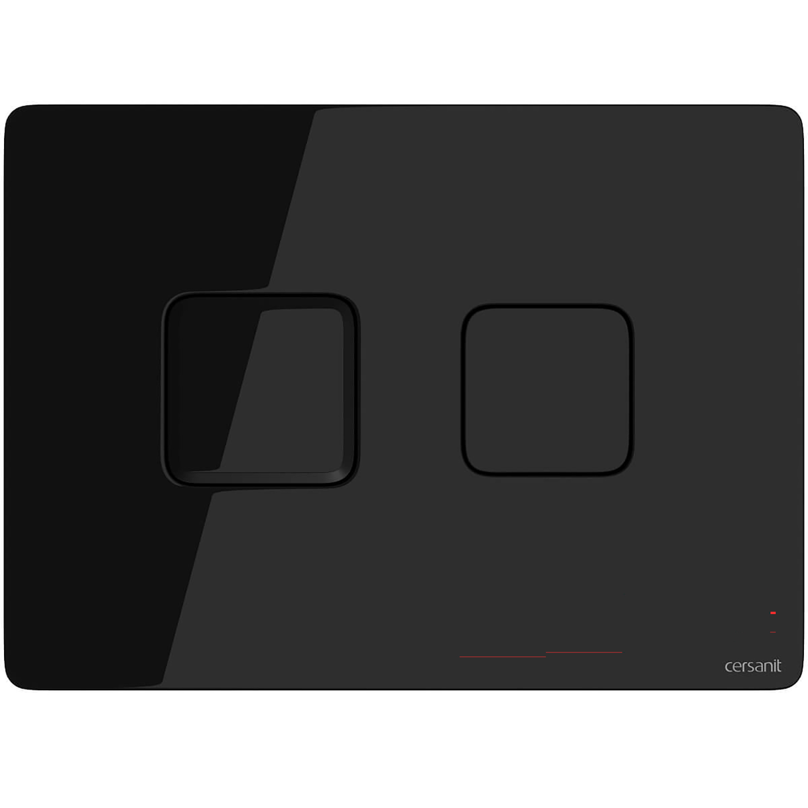 CERSANIT Pneumatische Betätigungsplatte ACCENTO SQUARE Glas schwarz S97-058 CERSANIT Pneumatische Betätigungsplatte ACCENTO SQUARE Glas schwarz S97-058