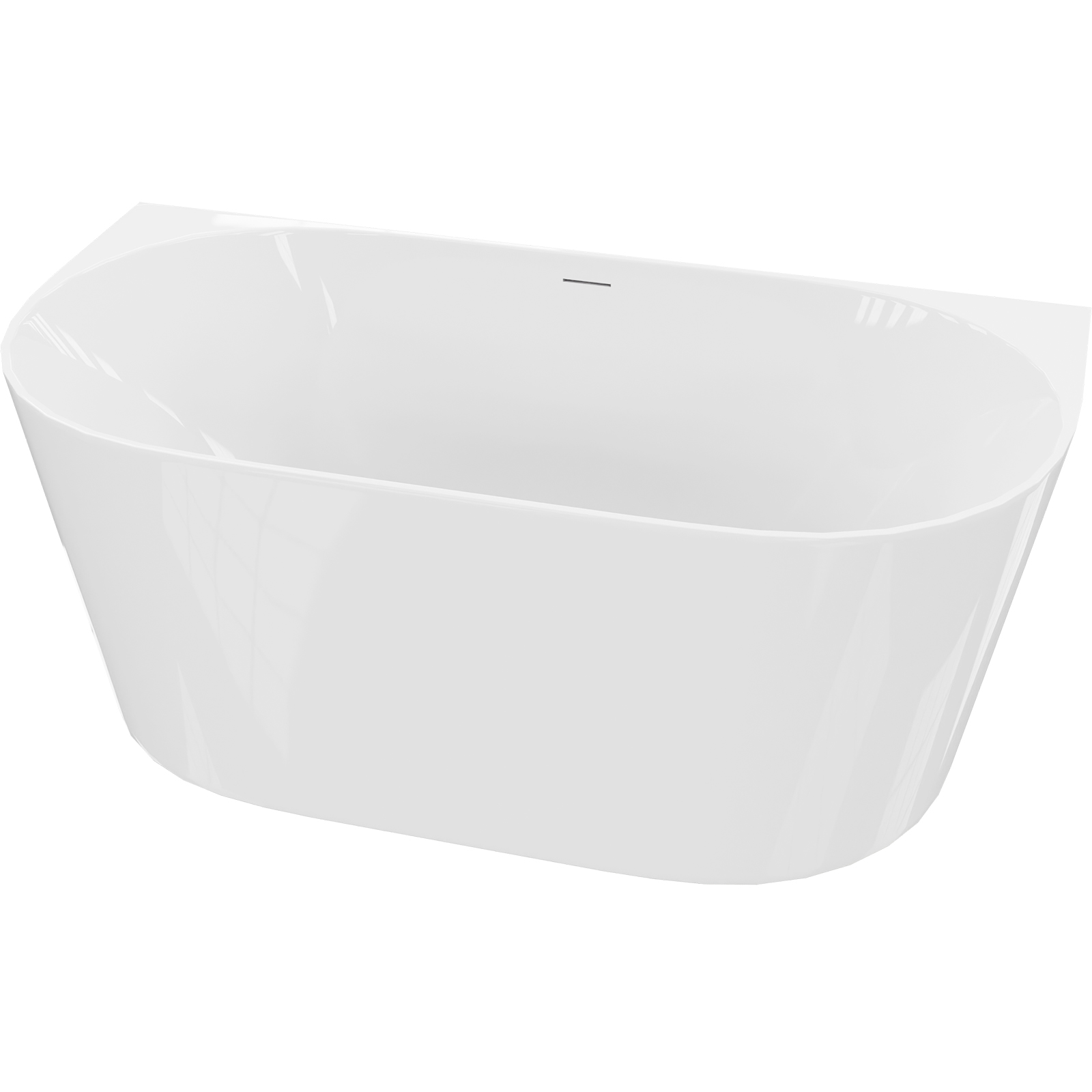 LAVITA Freistehende wandmontierte Badewanne DERA SLIM 150x75 cm