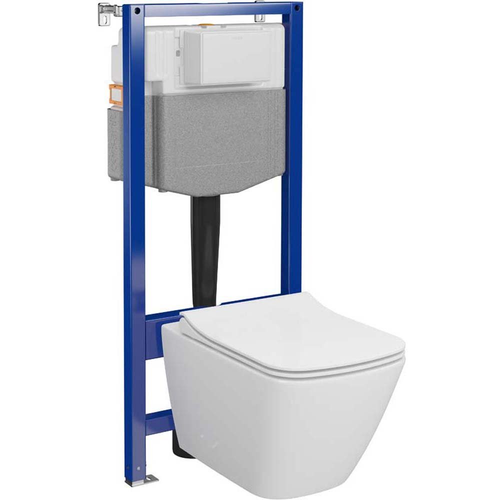 CERSANIT Unterputzset AQUA 50 MECH QF CITY PRO SQUARE Wand-WC, Duroplast-Sitz S701-890