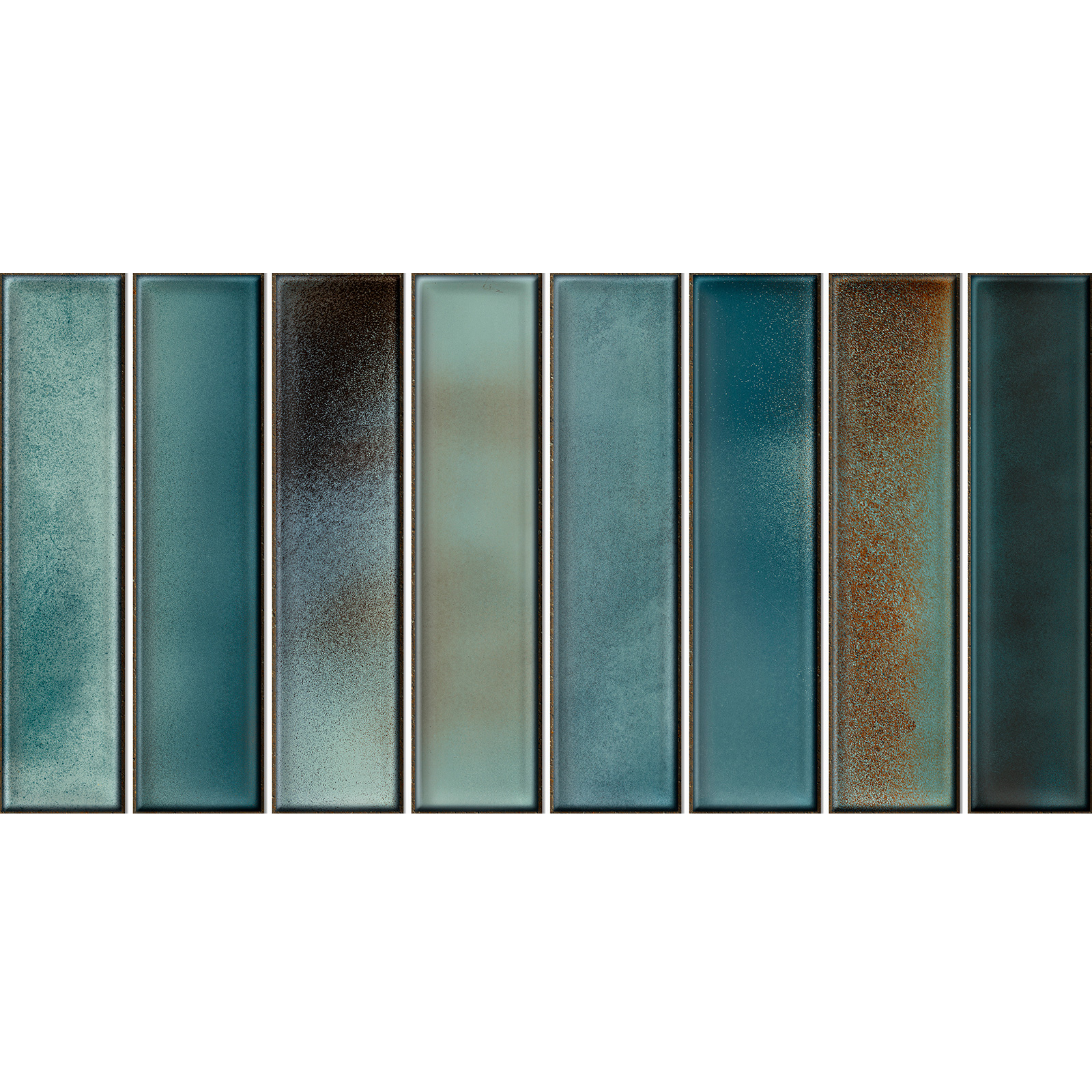 WANDFLIESE BOREALIS AQUA GRÜN GLÄNZEND 15X30 EL BARCO