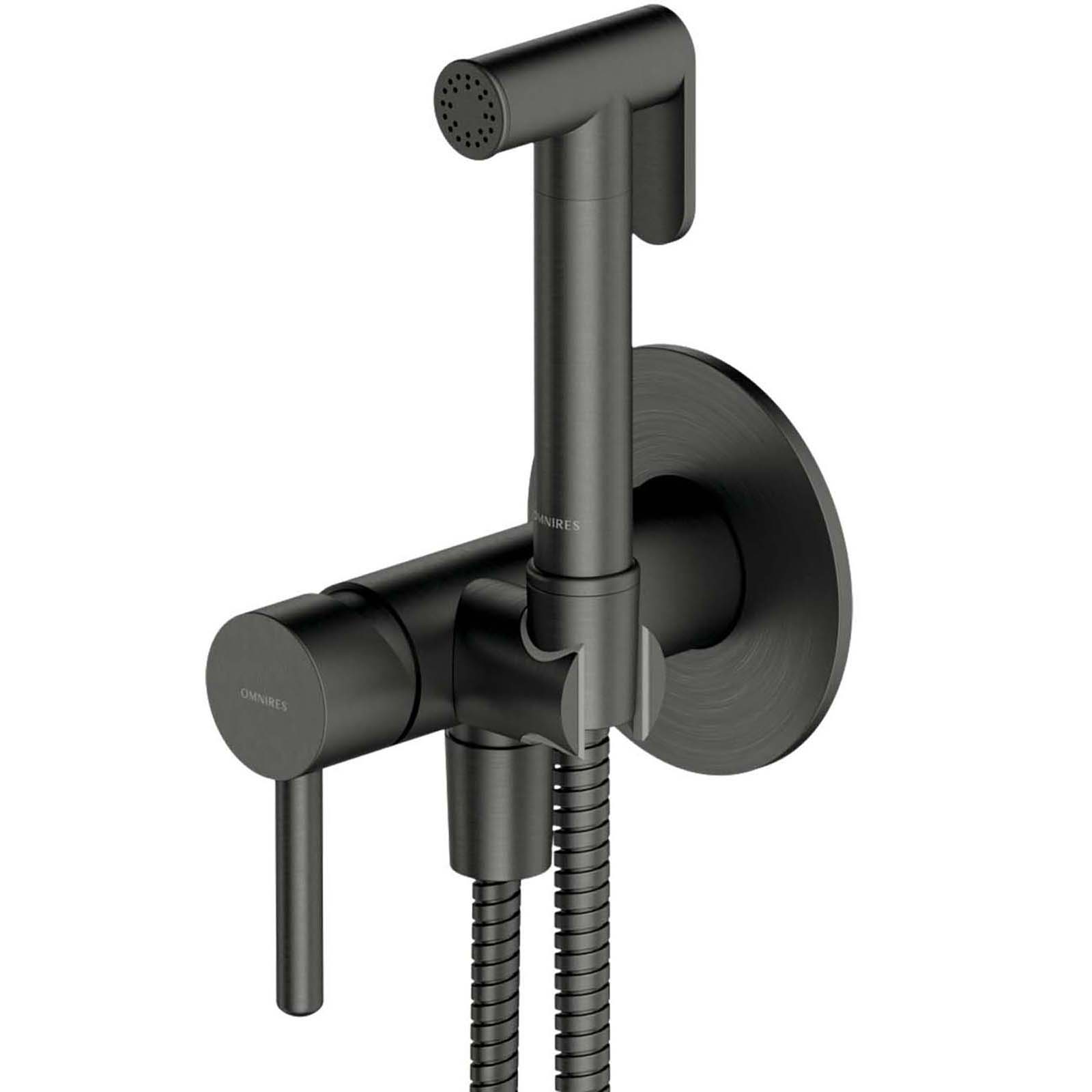 OMNIRES Bidet-System Y Flach montiertes Graphitgebürst SYSYBI2GR