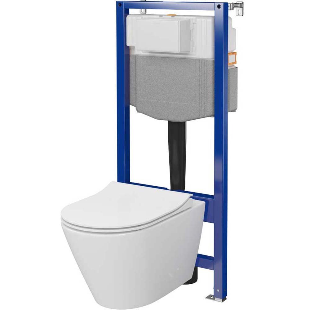 CERSANIT Unterputzset AQUA 50 MECH QF Stadt PRO OVAL WC, Duroplast-Sitz S701-888