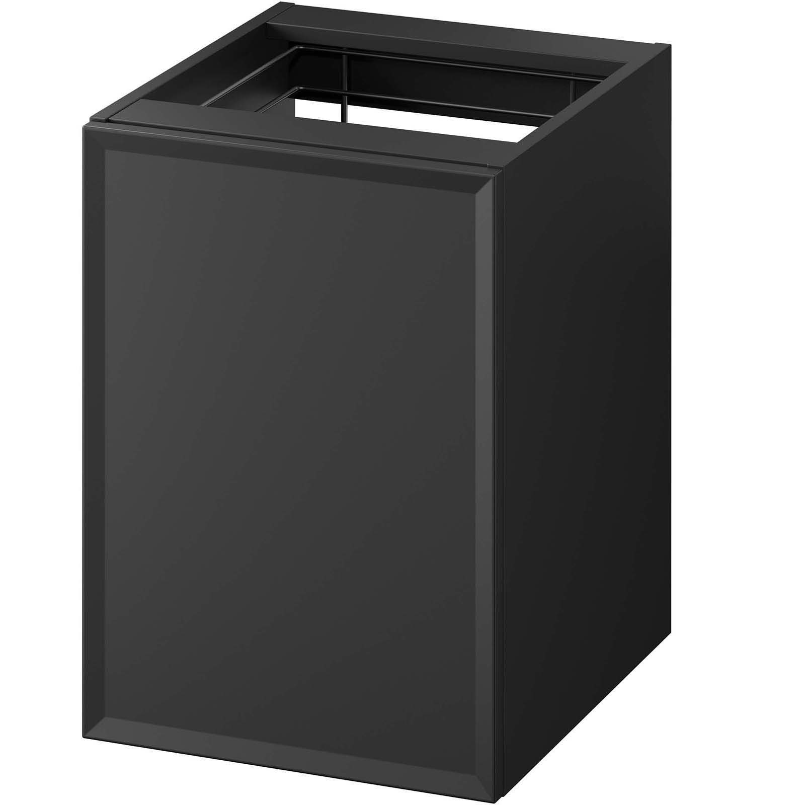 CERSANIT Schrank mit Wäschekorb MILOS 40 montiert schwarz S1022-012