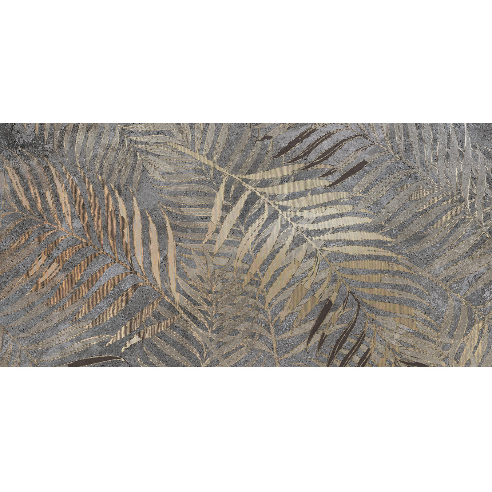 DEKORFLIESE FLORALOPTIK WALLPAPERS GOLDEN FERN MATT 60X120 DADO CERAMICA