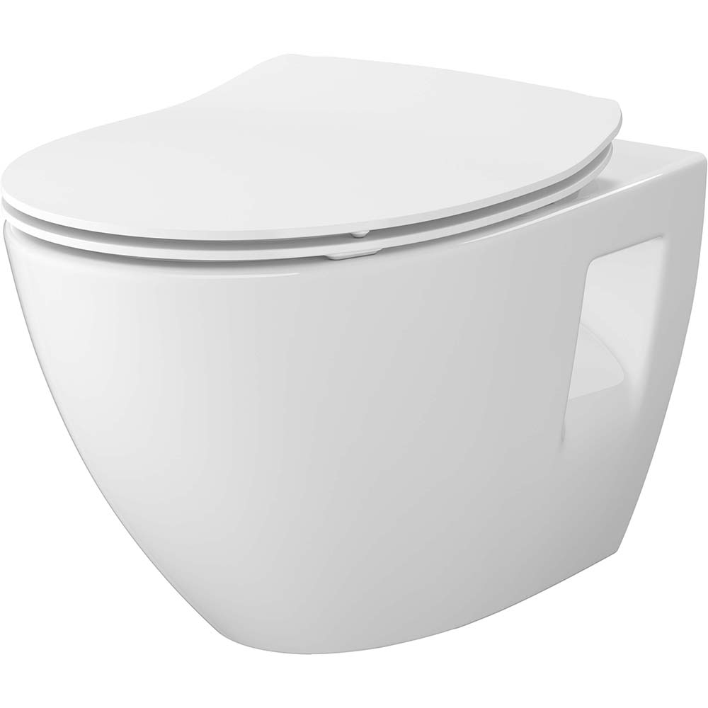 CERSANIT MODUO PLUS OVAL Wandschüssel SLIM duroplast Soft-Close Sitz S701-724