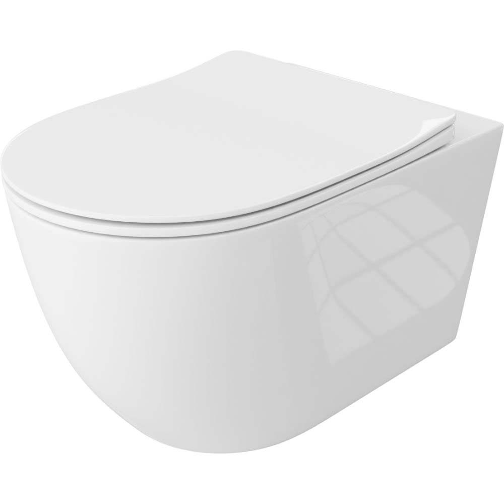 LAVITA Hängende Toilettenschüssel SINTO 3.0 Whirlpool mit weißem Duroplast-Sitz