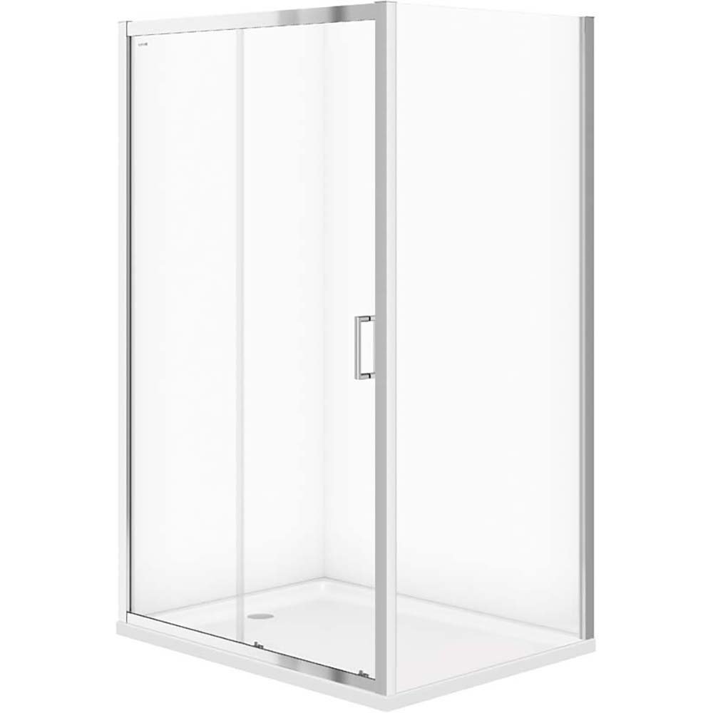 CERSANIT Rechteckige Schiebetürkabine IVA 120x90x185 transparentes Glas S165-002