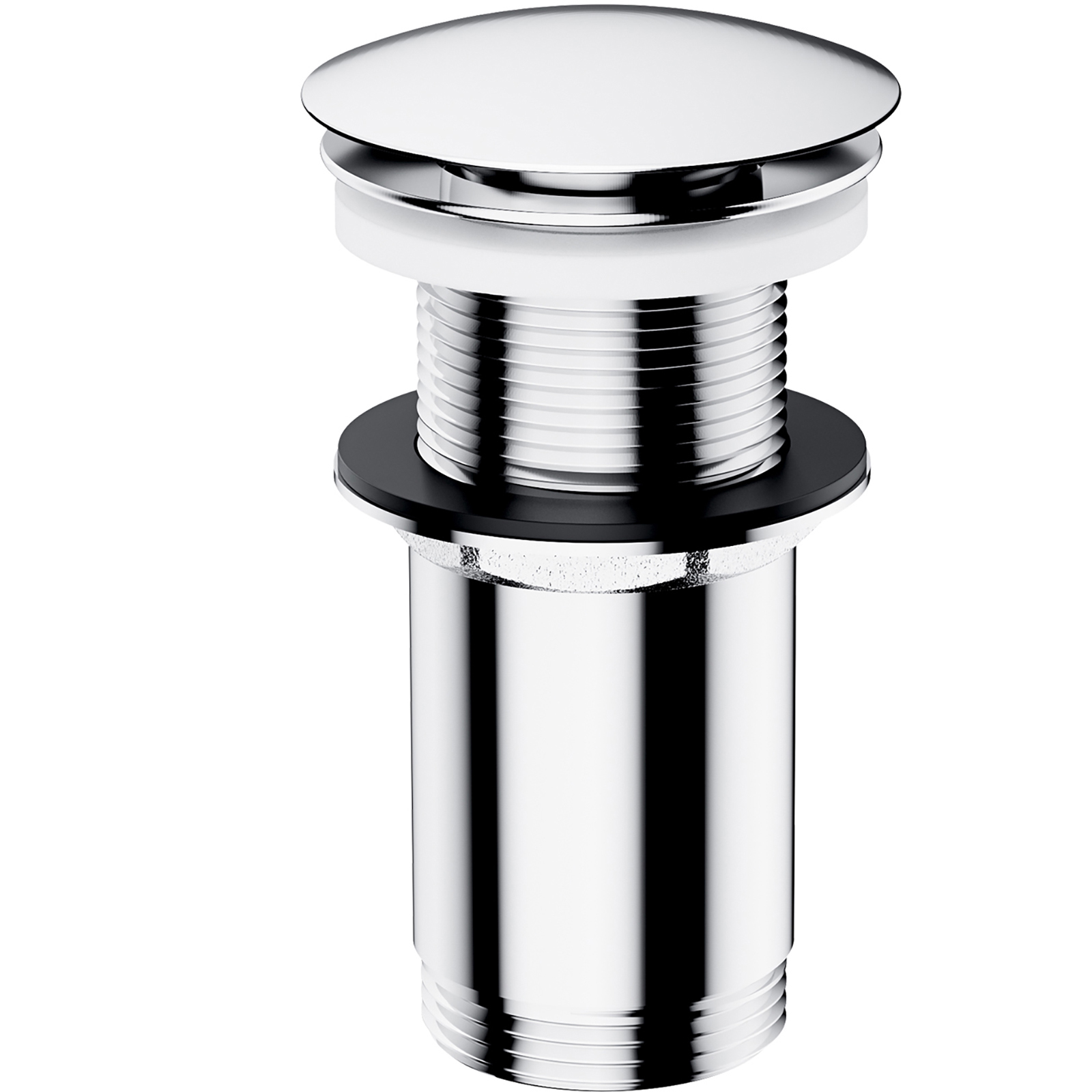 OMNIRES CLICK-KLAK-Stopper für Waschbecken ohne Überlaufchromglanz A716CR