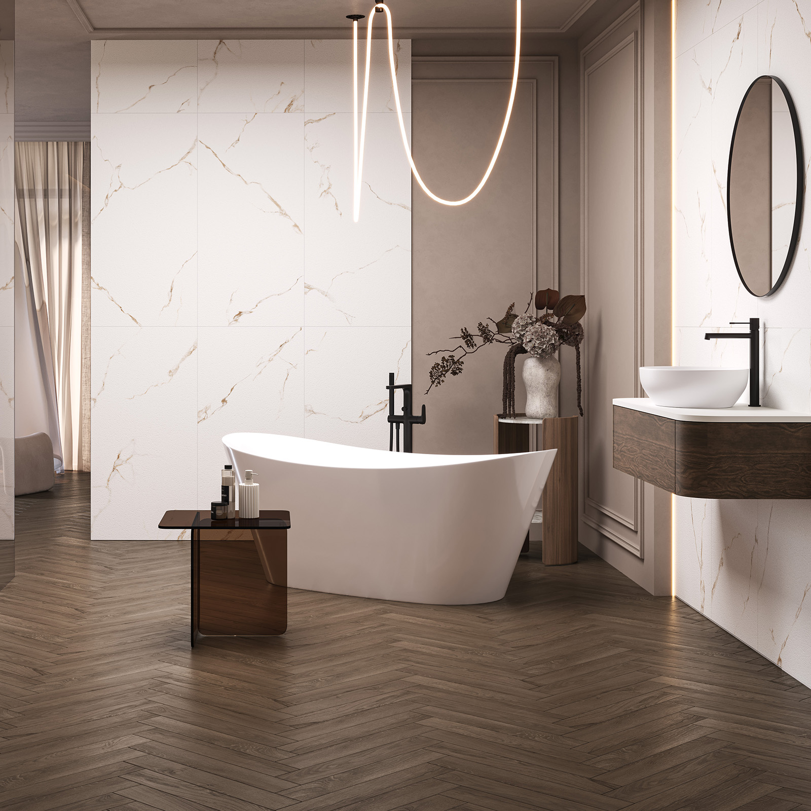 BODENFLIESE HOLZOPTIK WOOD SWING BRAUN MATT 9,8X59,8 MEISSEN KERAMIK