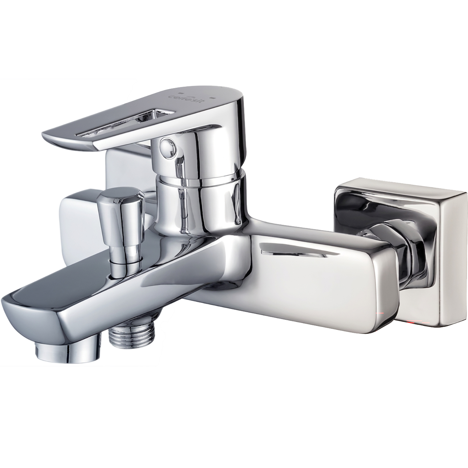 CERSANIT Wandmontierte Wannen- und Duscharmatur MILLE chrom S951-006 CERSANIT Wandmontierte Wannen- und Duscharmatur MILLE chrom S951-006
