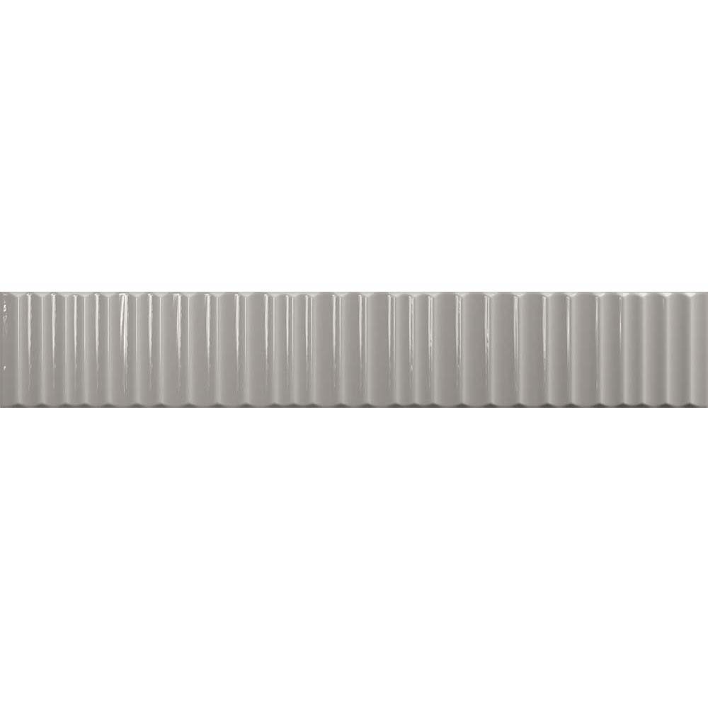 WANDFLIESE FUJI IRON GRAU GLÄNZEND 5X30 VILAR ALBARO