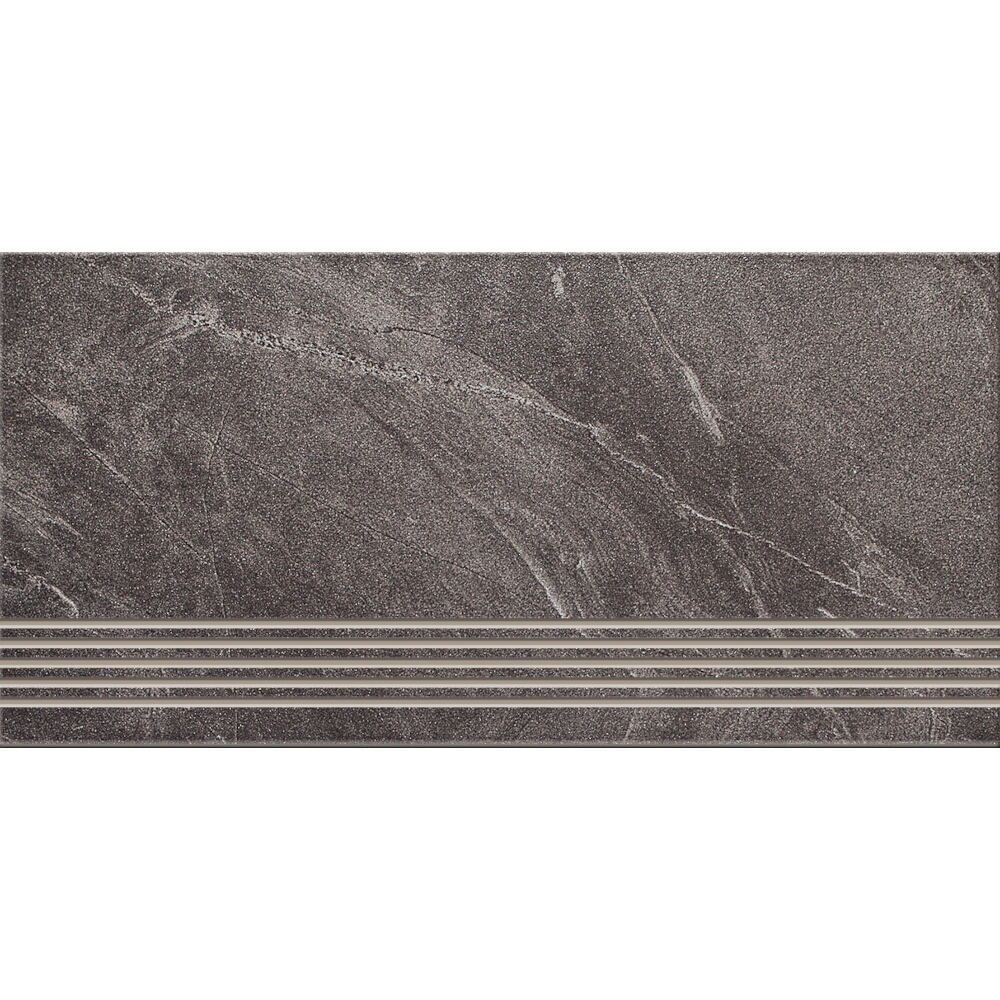 BODENFLIESE STUFENFLIESE STEINOPTIK ARIGATO GRAPHIT MATT 29,7X59,8 CER-ART