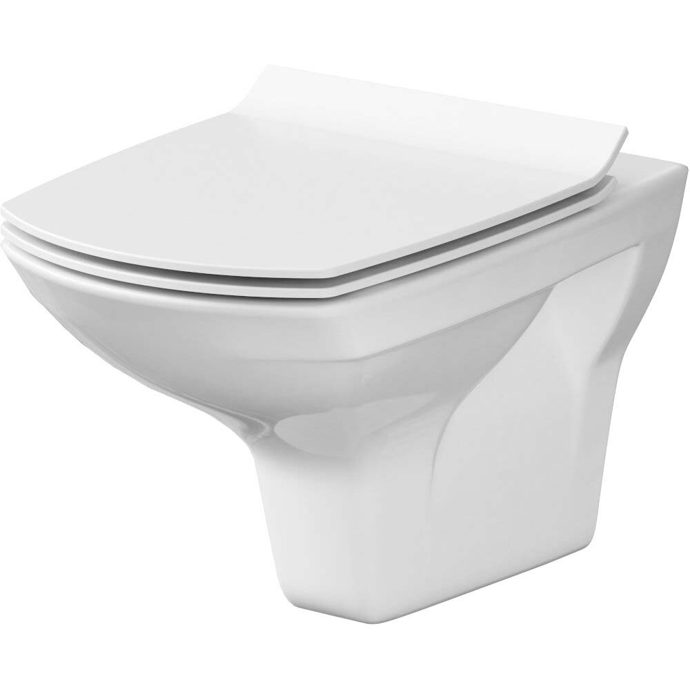 CERSANIT CARINA Wand-WC CleanOn mit WC-Deckel Duroplast SLIM weiß K701-135