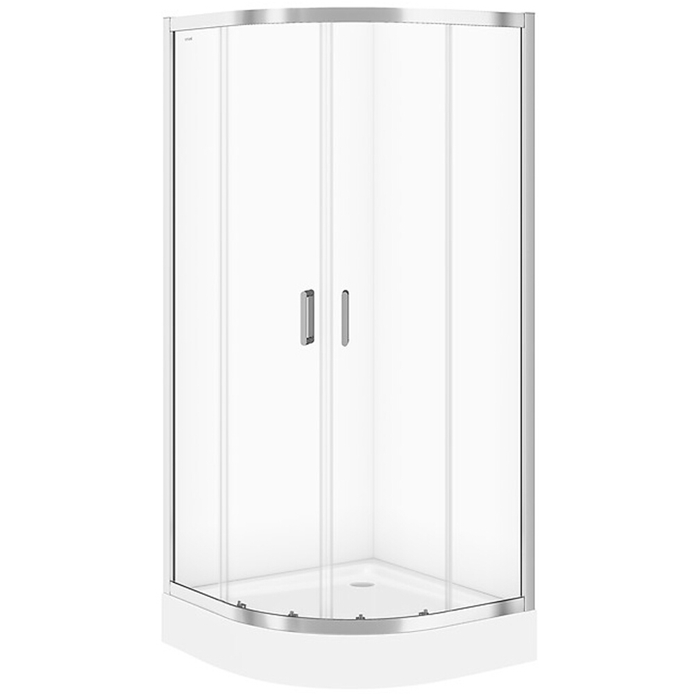 CERSANIT Halbrunde Duschkabine ARTECO 90x190 transparentes Glas S157-002