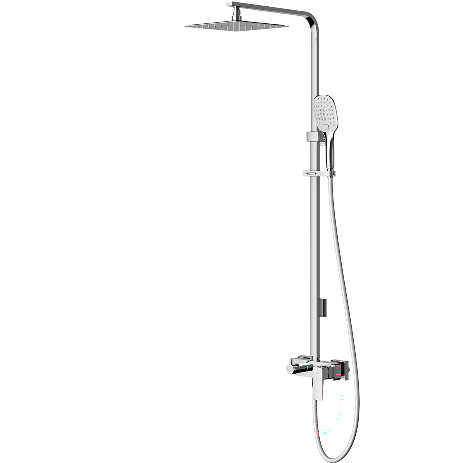 OMNIRES PARMA Duschsystem Oberflächenmontiertes Chromglanz PM7444CR