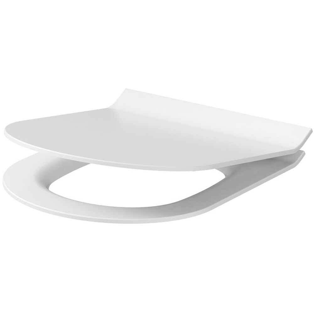 CERSANIT WC-Sitz CITY SLIM Duroplast langsamer Fall mit leichtem Verschluss mit einem Knopf antibakteriell K98-0134