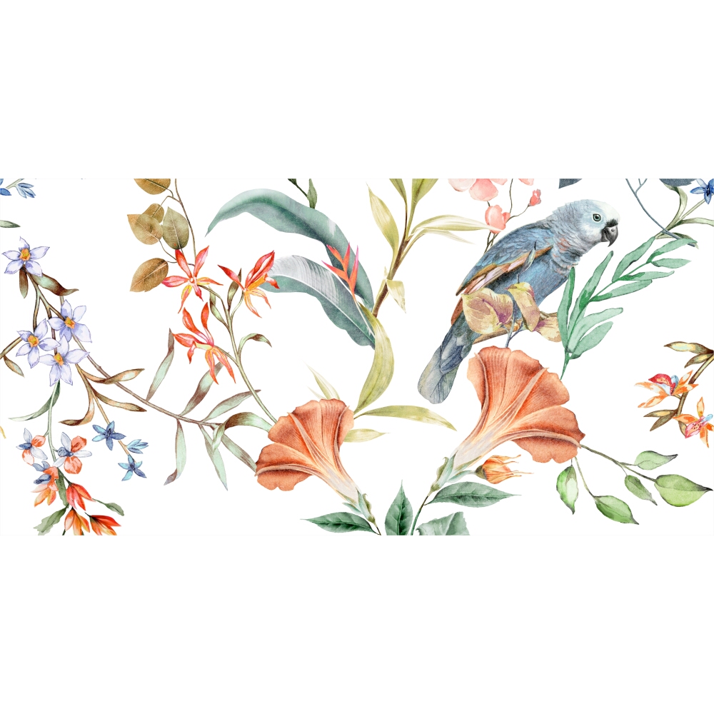 WANDFLIESE PARROTS WHITE DEC. C GLÄNZEND 29,8X59,8 ALFA-CER