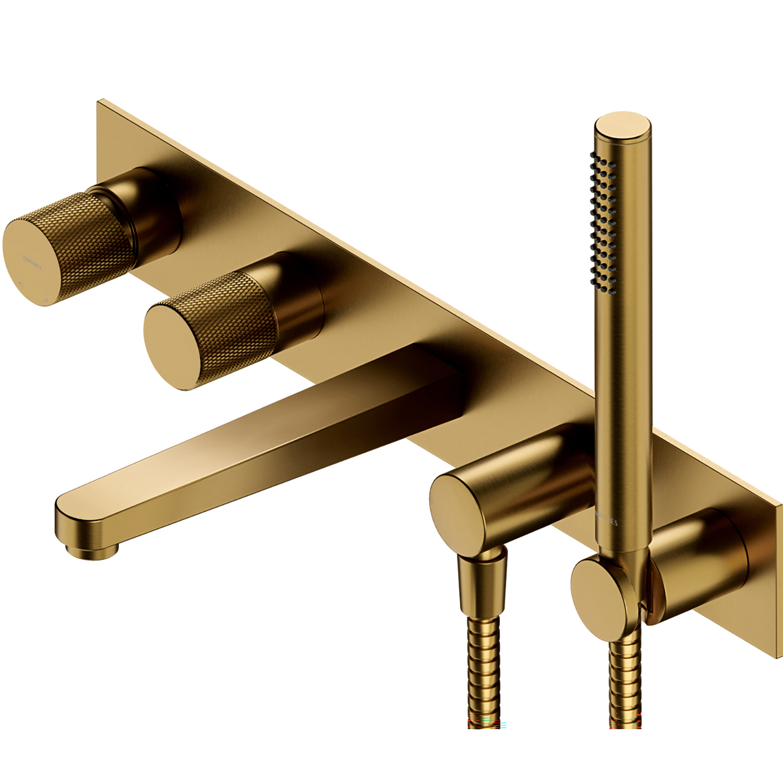 OMNIRES CONTOUR eingebauter Badewannenhahn mit 5 Löchern goldgebürsteter CT8037/1GLB